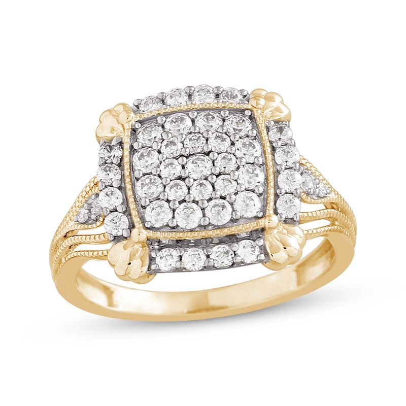 Main Image 1 of Previously Owned Diamond Fashion Ring 3/4 ct tw Round-cut 10K Yellow Gold