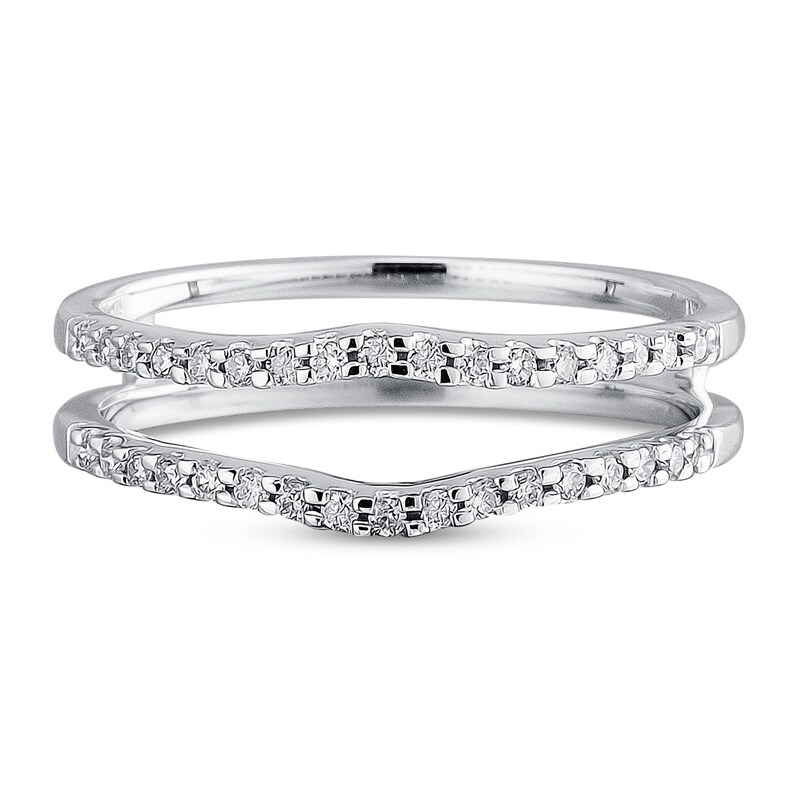 Previously Owned Diamond Enhancer Ring 1/4 ct tw Round-cut 14K White Gold