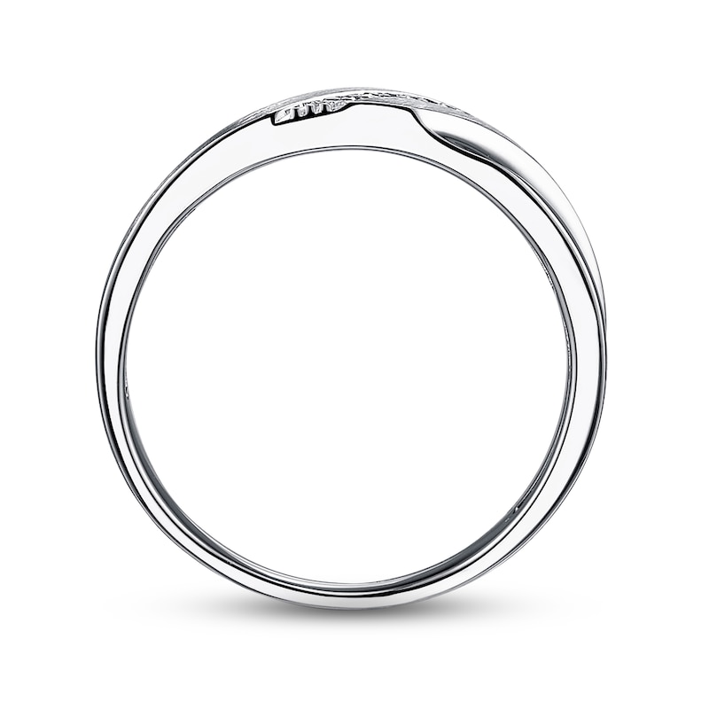 Main Image 3 of Previously Owned Men's Diamond Wedding Band 10K White Gold