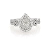 Thumbnail Image 1 of Previously Owned Neil Lane Pear-Shaped Diamond Double Halo Engagement Ring 7/8 ct tw 14K White Gold Size 5