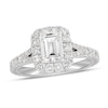 Thumbnail Image 1 of Previously Owned Neil Lane Diamond Engagement Ring 1-3/4 ct tw Emerald & Round-cut 14K White Gold - Size 5.5
