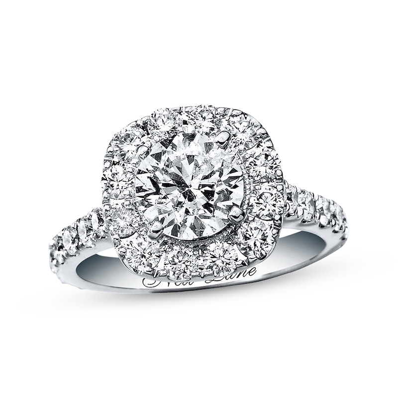 Previously Owned Neil Lane Engagement Ring 2-3/4 ct tw Round-cut Diamonds 14K White Gold - Size 5.5