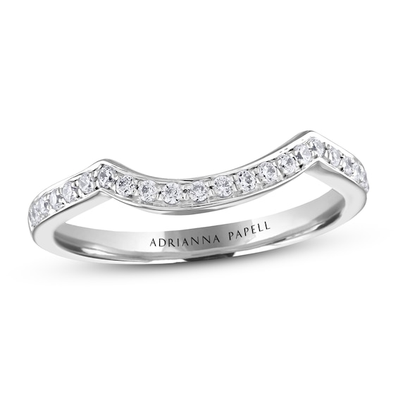 Previously Owned Adrianna Papell Diamond Wedding Band 1/5 ct tw Round-cut 14K White Gold