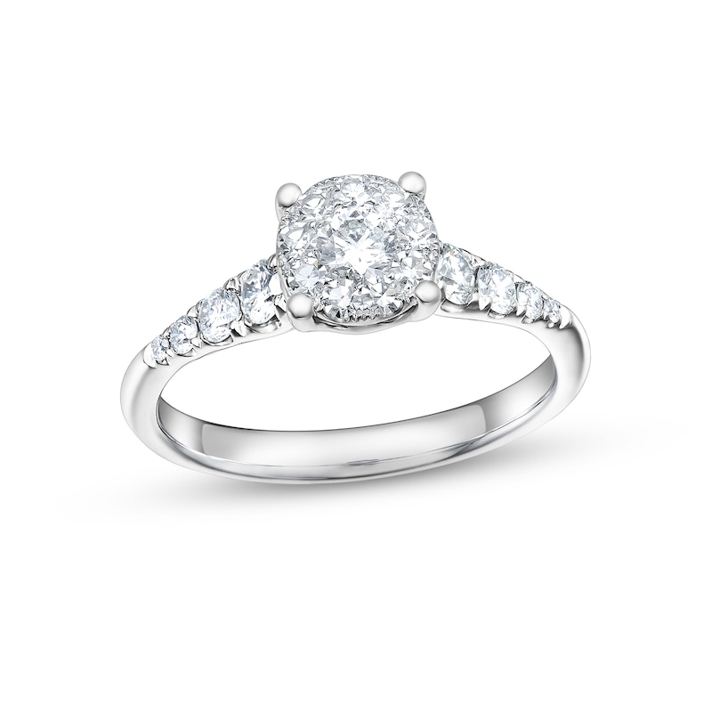 Previously Owned Diamond Engagement Ring 5/8 ct tw 14K White Gold