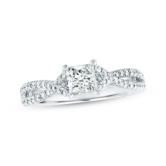 Previously Owned Princess-cut Diamond Engagement Ring 1 ct tw 14K White Gold
