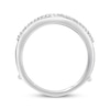 Thumbnail Image 3 of Previously Owned Diamond Enhancer Ring 1/2 ct tw Round & Baguette-cut 14K White Gold