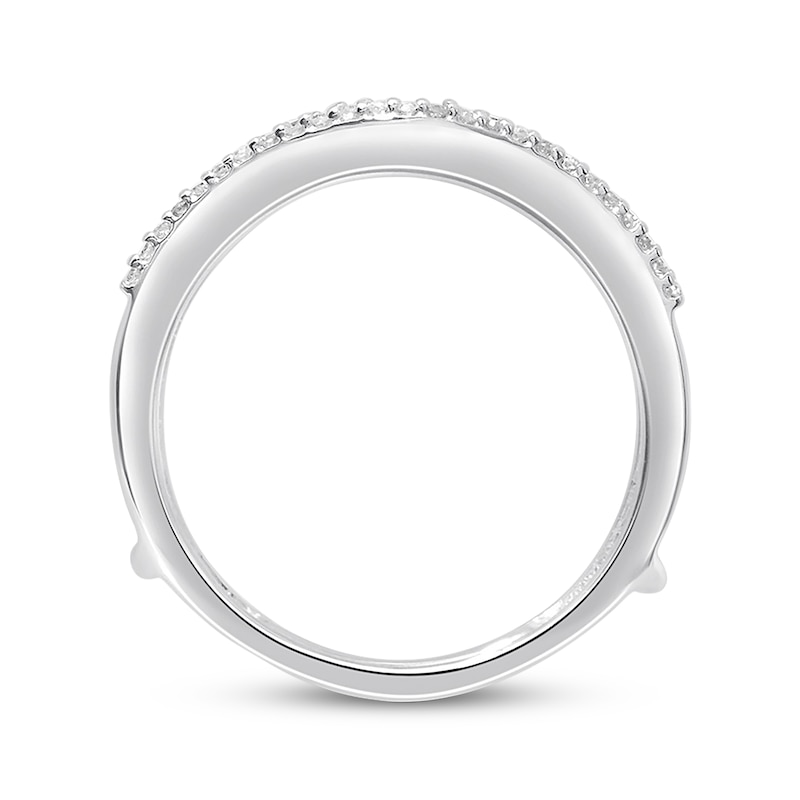 Main Image 3 of Previously Owned Diamond Enhancer Ring 1/2 ct tw Round & Baguette-cut 14K White Gold