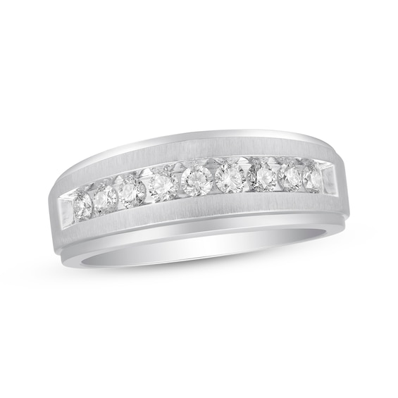 Previously Owned Men's Diamond Wedding Band 1/2 ct tw 10K White Gold