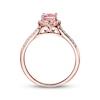 Thumbnail Image 3 of Previously Owned Morganite Engagement Ring 1/4 ct tw Round-cut Diamonds 14K Rose Gold