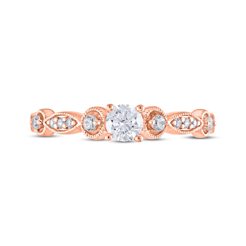 Main Image 3 of Previously Owned Adrianna Papell Diamond Engagement Ring 3/8 ct tw 14K Rose Gold