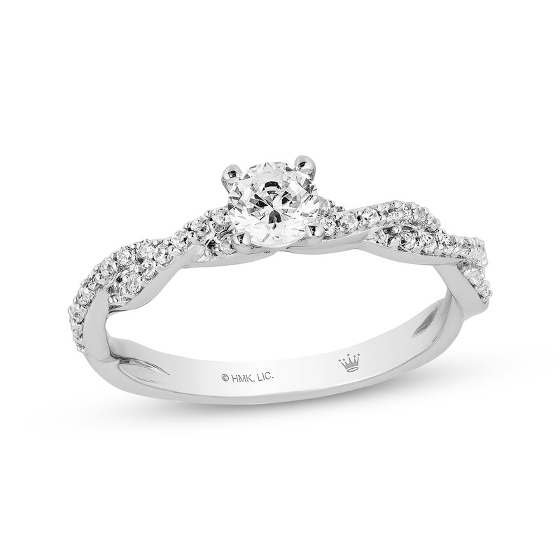 Main Image 1 of Previously Owned Hallmark Diamonds Engagement Ring 3/8 ct tw Round-cut 10K White Gold