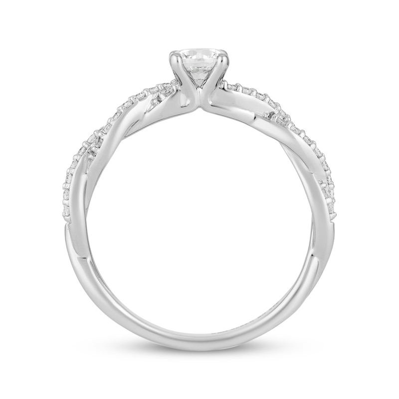 Main Image 3 of Previously Owned Hallmark Diamonds Engagement Ring 3/8 ct tw Round-cut 10K White Gold