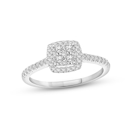 Previously Owned Diamond Engagement Ring 1/2 ct tw Round-cut 10K White Gold