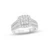 Thumbnail Image 0 of Previously Owned Diamond Engagement Ring 1 ct tw Round/Baguette-cut 10K White Gold