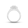 Thumbnail Image 1 of Previously Owned Diamond Engagement Ring 1 ct tw Round/Baguette-cut 10K White Gold