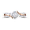 Thumbnail Image 3 of Previously Owned Adrianna Papell Diamond Engagement Ring 1/4 ct tw Round-cut 14K Two-Tone Gold