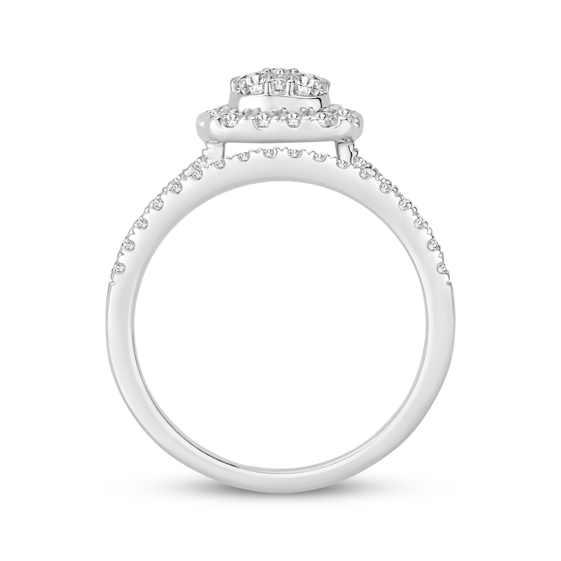 Main Image 3 of Previously Owned Multi-Stone Diamond Bridal Set 1 ct tw 10K White Gold