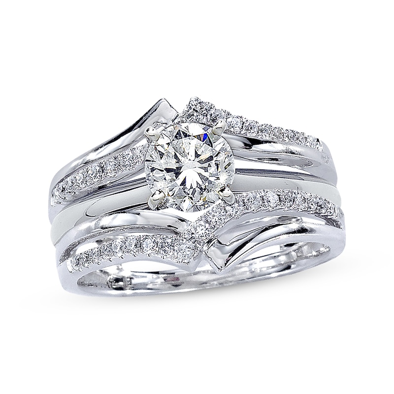 Main Image 2 of Previously Owned Diamond Enhancer Ring 1/4 ct tw Round-cut 14K White Gold
