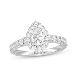 Previously Owned Neil Lane Premiere Diamond Engagement Ring 1-1/2 ct tw Pear 14K White Gold Size 5