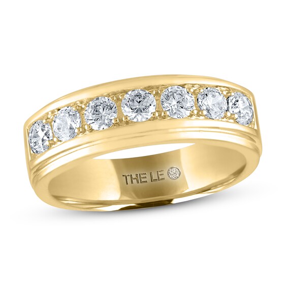 Previously Owned Men's THE LEO Diamond Wedding Band 1 ct tw Round-cut 14K Yellow Gold