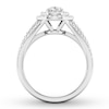 Thumbnail Image 2 of Previously Owned Diamond Engagement Ring 1 ct tw Pear & Round 14K White Gold