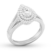 Thumbnail Image 4 of Previously Owned Diamond Engagement Ring 1 ct tw Pear & Round 14K White Gold