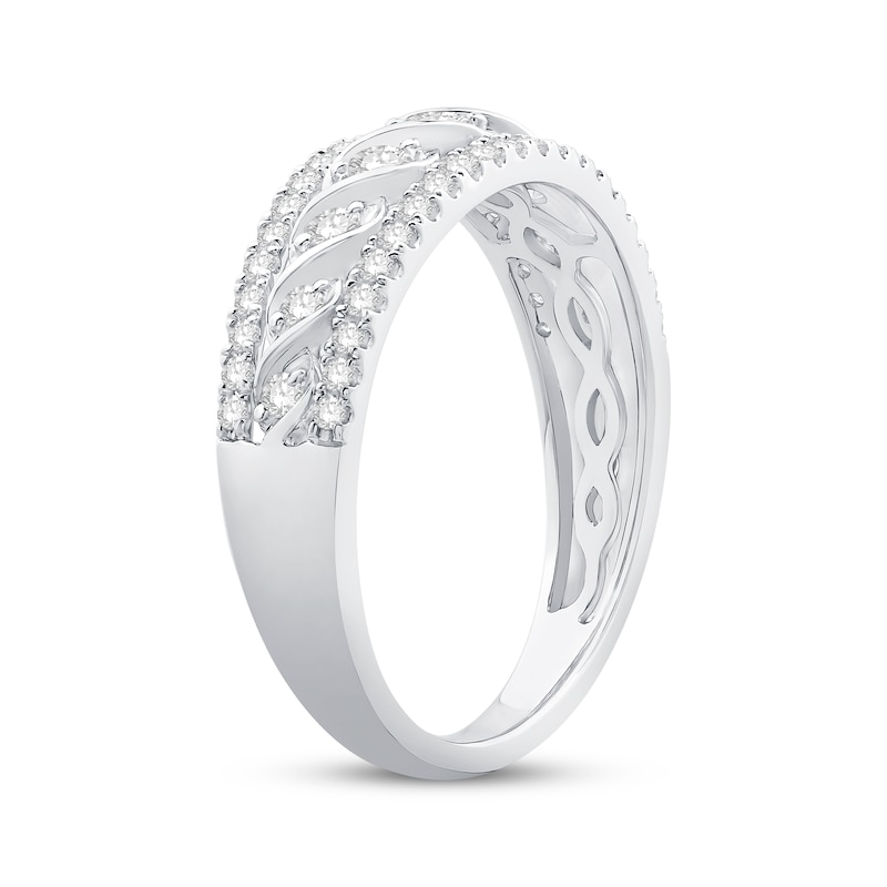 Main Image 2 of Previously Owned Diamond Anniversary Ring 1/2 ct tw Round-cut 10K White Gold