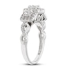 Thumbnail Image 2 of Previously Owned Diamond Engagement Ring 1/2 ct tw Princess & Round 10K White Gold