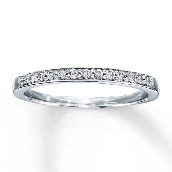 Previously Owned Diamond Anniversary Band 1/8 ct tw 14K White Gold Size 3.75