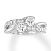 Thumbnail Image 0 of Previously Owned Ever Us Two-Stone Diamond Ring 1-1/2 ct tw Round 14K White Gold - Size 9.75