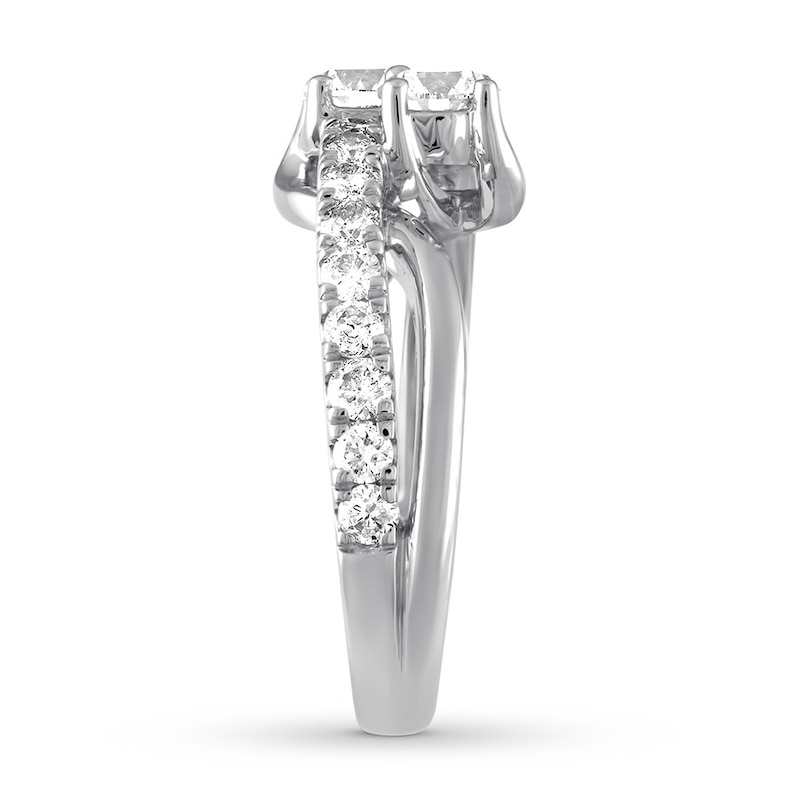 Previously Owned Ever Us Two-Stone Diamond Ring 1-1/2 ct tw Round 14K White Gold - Size 9.75