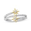 Thumbnail Image 1 of Previously Owned Diamond Star Ring 1/3 ct tw Round-cut Sterling Silver/10K Yellow Gold Size 10