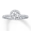 Thumbnail Image 0 of Previously Owned Diamond Engagement Ring 7/8 ct tw Round-cut 14K White Gold - Size 3.5