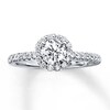 Thumbnail Image 0 of Previously Owned Diamond Engagement Ring 7/8 ct tw Round-cut 14K White Gold - Size 3.5