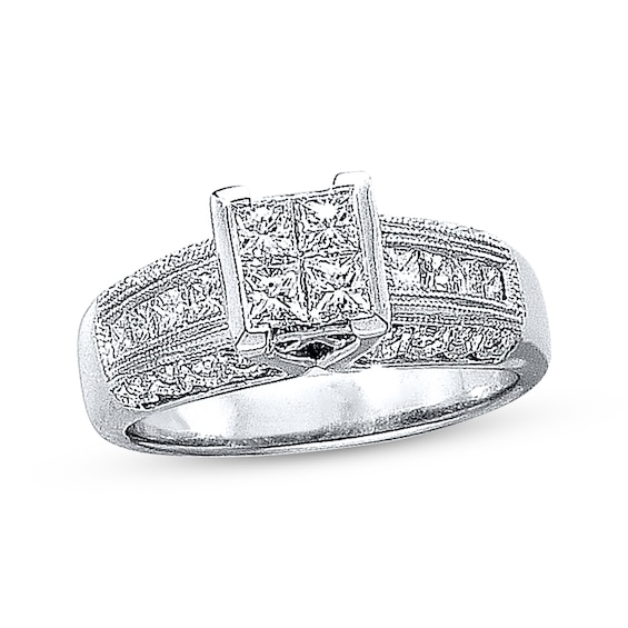 Previously Owned Diamond Engagement Ring 1 ct tw 14K White Gold Size 4.75