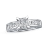 Thumbnail Image 1 of Previously Owned Diamond Engagement Ring 1-1/4 ct tw Princess & Round-cut 14K White Gold - Size 4.75