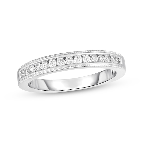 Previously Owned Diamond Wedding Band 1/4 ct tw 14K White Gold Size 11