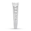 Thumbnail Image 1 of Previously Owned Diamond Engagement Ring 1-7/8 ct tw Princess/Round-cut 14K White Gold - Size 9.75