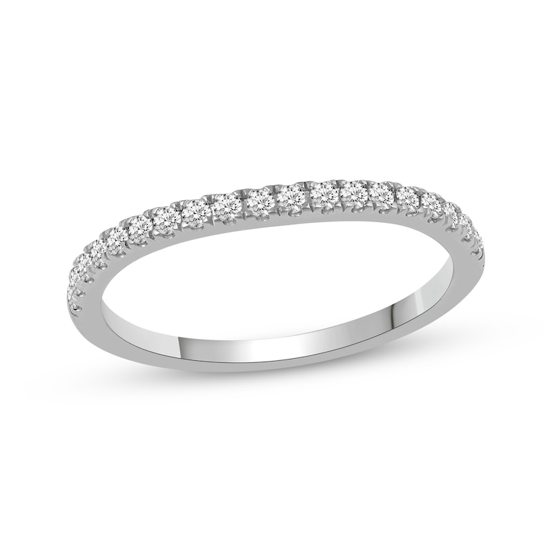 Main Image 1 of Previously Owned Diamond Wedding Band 1/4 ct tw Round-cut 14K White Gold Size 10