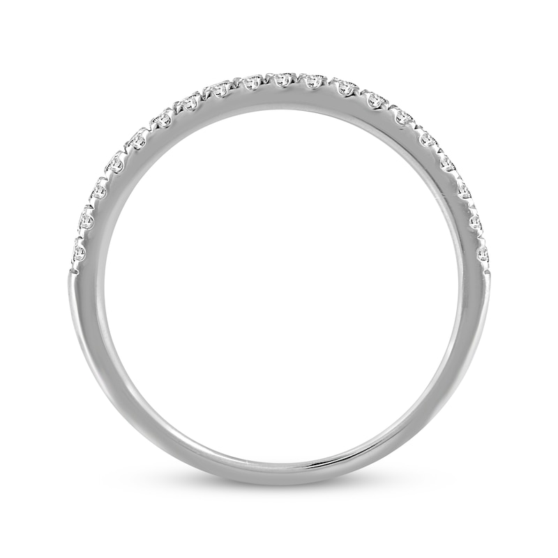 Main Image 3 of Previously Owned Diamond Wedding Band 1/4 ct tw Round-cut 14K White Gold Size 10