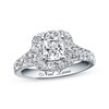 Thumbnail Image 1 of Previously Owned Neil Lane Engagement Ring 2-1/6 ct tw Cushion & Round-cut Diamonds 14K White Gold Size 4
