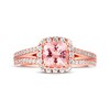 Thumbnail Image 4 of Previously Owned Morganite Engagement Ring 3/8 ct tw Diamonds 14K Rose Gold - Size 4.5