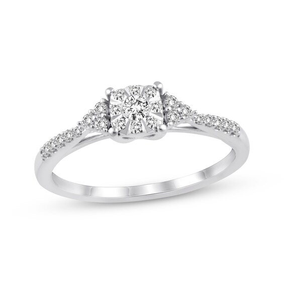 Previously Owned Diamond Ring 1/4 ct tw 10K White Gold Size 4.5