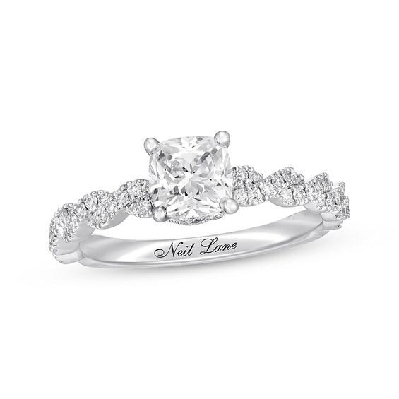 Previously Owned Neil Lane Premiere Cushion-cut Diamond Engagement Ring 1-1/5 ct tw 14K White Gold Size 4.5