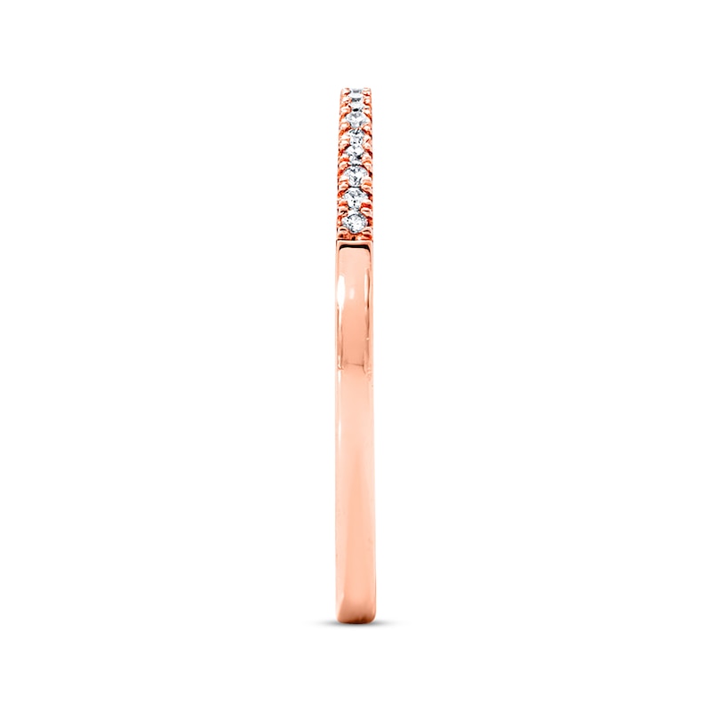Previously Owned Diamond Wedding Band 1/10 ct tw Round-cut 14K Rose Gold