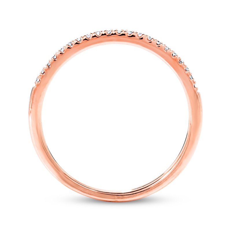 Previously Owned Diamond Wedding Band 1/10 ct tw Round-cut 14K Rose Gold