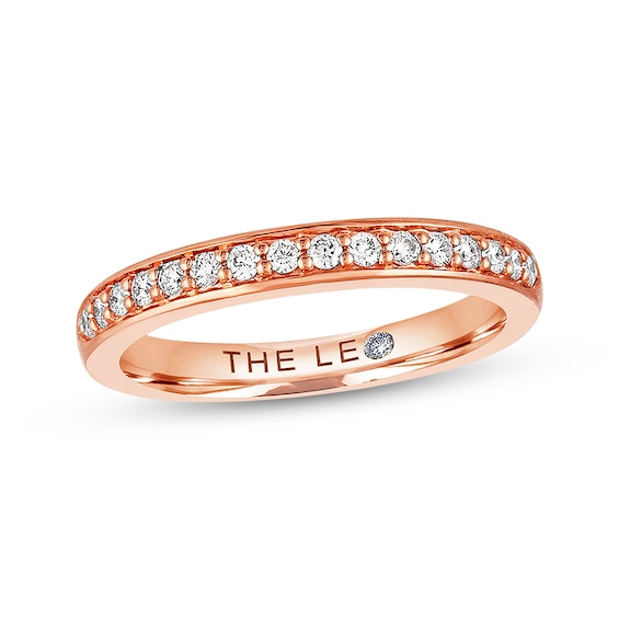 Previously Owned THE LEO Diamond Wedding Band 1/4 ct tw Round-cut 14K Rose Gold Size 10