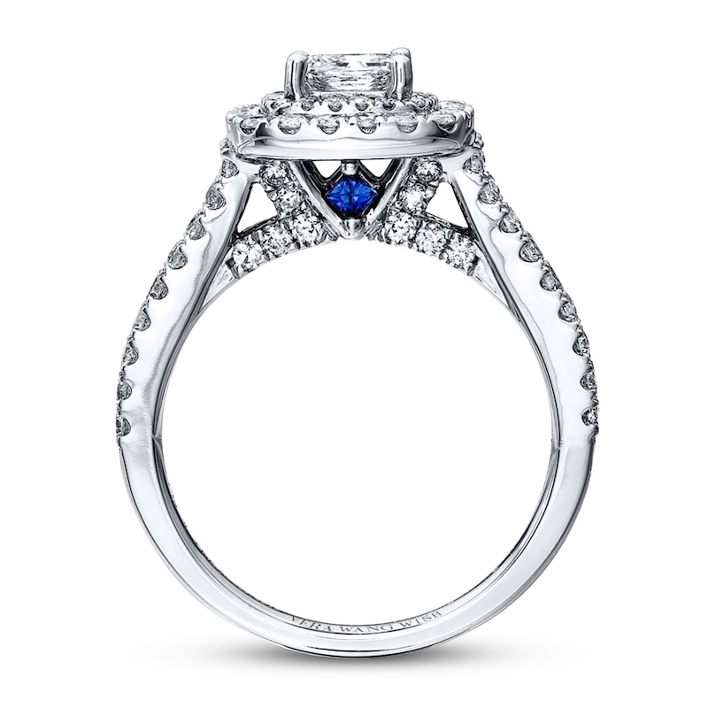 Main Image 2 of Previously Owned Engagement Ring 1-1/2 ct tw Princess & Round-cut Diamonds 14K White Gold Size 4.5