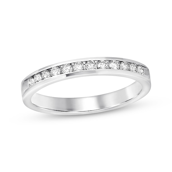 Previously Owned Diamond Anniversary Band 1/4 ct tw Round-cut 10K White Gold