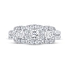 Previously Owned THE LEO Diamond Three-Stone Engagement Ring 1-1/3 ct tw Princess & Round-cut 14K White Gold